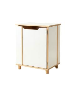 Cedar Dale Freestanding Pull-Out Hamper Cabinet - White