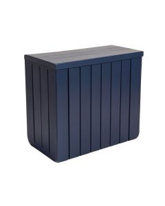 Elm Crossing Narrow Outdoor Storage Bench - Navy