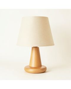 Hazel Bend Table Lamp With A Plain Fabric Shade - Beige (synthetic illustration; no displayed measurements)