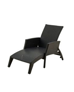 Summit Brook Outdoor Lounge Chair - Black (synthetic illustration; no displayed measurements)