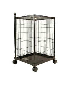 Zora 30.4 '' Steel Flat Top Floor Bird Cage With Wheels