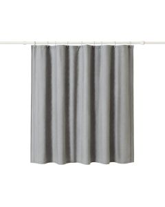Pine Canyon Shower Curtain Hanging Flat From A Plain Rod - Gray (synthetic illustration; no displayed measurements)