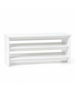 Summit Bend Shoe Storage Bench - White