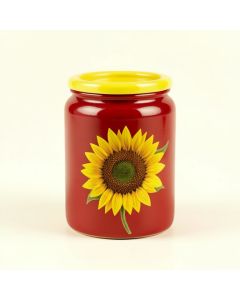 Priddis Sunflower 4 Qt . Storage Jar (synthetic illustration; no displayed measurements)