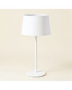 Harbor Dale Floor Lamp With A Plain Fabric Shade - White (synthetic illustration; no displayed measurements)