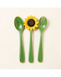 Sunflower Decorative Spoon And Fork Wall Decor Set (synthetic illustration; no displayed measurements)