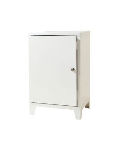 Clay Branch Freestanding Pull-Out Hamper Cabinet - White (synthetic illustration; no displayed measurements)