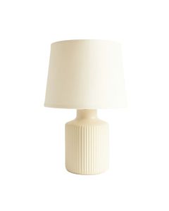 Flint Brook Table Lamp With A Plain Fabric Shade - Ivory