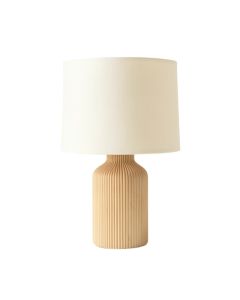 Dune Bluff Table Lamp With A Plain Fabric Shade - Ivory