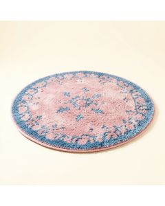 Round Allayna Shag Pink/Blue Area Rug (synthetic illustration; no displayed measurements)
