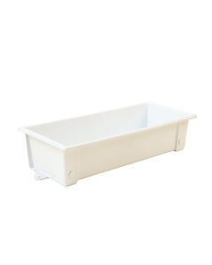 Birch Bluff Empty Railing Planter With Integral Brackets - White