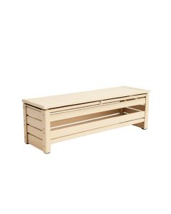 Stone Bluff Narrow Outdoor Storage Bench - Beige