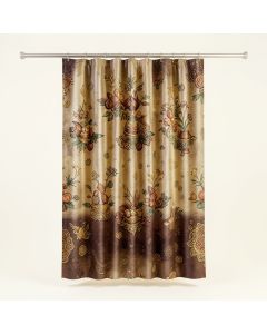 Asian Zen Massage Stone Triplets With Herbal Oil And Scent Candles Shower Curtain Set (synthetic illustration; no displayed measurements)