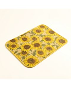 Nawrocki Sunflower Print Anti-Fatigue Kitchen Mat (synthetic illustration; no displayed measurements)