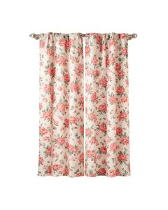 Mysliwiec Floral Twist Synthetic Solid Semi-Sheer Tab Top Single Curtain Panel