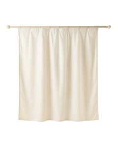 Ash Brook Shower Curtain Hanging Flat From A Plain Rod - Cream (synthetic illustration; no displayed measurements)