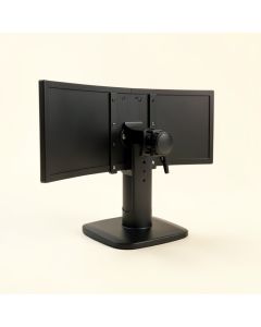 Blanquilla Dual Arm Articulating Computer Monitor Height Adjustable 2 Screen Desk Mount (synthetic illustration; no displayed measurements)