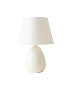 Hazel Crossing Table Lamp With A Plain Fabric Shade - White