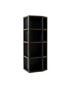 Birch Bend Narrow Cubby Tower - Black