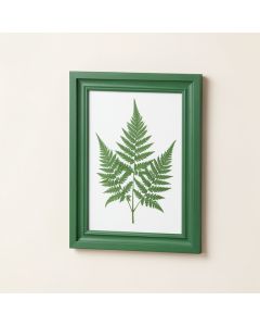 Wood Framed Wall Decor With Fern Fronds - 6 Piece Picture Frame Print Set On Wood (synthetic illustration; no displayed measurements)