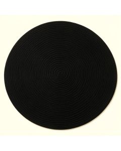 Aspen Bluff Round Area Rug - Black (synthetic illustration; no displayed measurements)