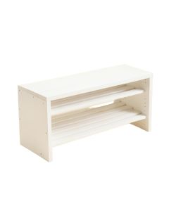 Flint Arc Shoe Storage Bench (synthetic illustration; no displayed measurements)