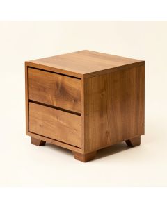 Unal Solid Wood 2 - Drawer End Table (synthetic illustration; no displayed measurements)