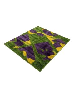 Trapezoids Green/Plum/Yellow Area Rug