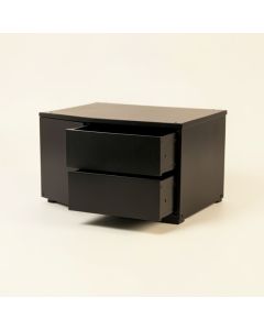 Willow Crest Small-Parts Storage Drawer Cabinet - Black (synthetic illustration; no displayed measurements)