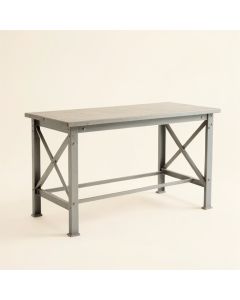 Clay Crest Empty Workshop Workbench - Gray (synthetic illustration; no displayed measurements)