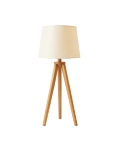 Harbor Crest Floor Lamp With A Plain Fabric Shade - Beige (synthetic illustration; no displayed measurements)