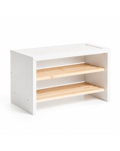 Reed Bluff Shoe Storage Bench - White