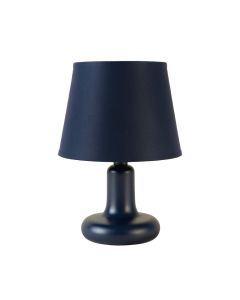 Cove Branch Table Lamp With A Plain Fabric Shade - Navy