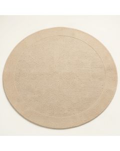 Fern Branch Round Area Rug - Beige (synthetic illustration; no displayed measurements)