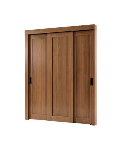 Indoor Studio Paneled Wood And Pvc/Vinyl Sliding Closet Doors