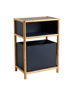 Holly Canyon Freestanding Pull-Out Hamper Cabinet - Navy (synthetic illustration; no displayed measurements)