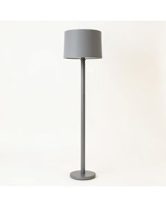 Olive Canyon Floor Lamp With A Plain Fabric Shade - Gray (synthetic illustration; no displayed measurements)