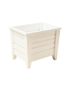 Pine Bend Empty Raised Planter - White