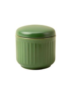 Olive Bluff Storage Canister With Lid - Green