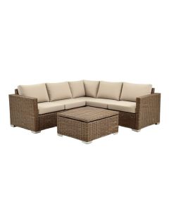 Adare Patio 8 Piece Rattan Sectional Seating Group With Cushions