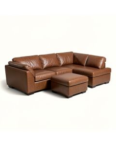113 '' Wide Genuine Leather Left Hand Facing Sofa & Chaise (synthetic illustration; no displayed measurements)