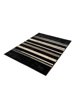 Faye Striped Black/Bone Area Rug