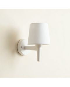 Dawn Bluff Wall Sconce Mounted On A Plain Wall - White (synthetic illustration; no displayed measurements)