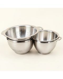 3 Piece Ybm Home Stainless Steel Colander Set (synthetic illustration; no displayed measurements)