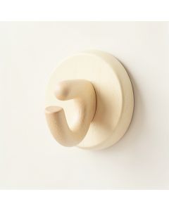 Stone Bluff Wall-Mounted Robe Hook - Cream (synthetic illustration; no displayed measurements)