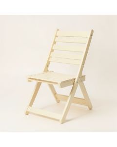 Laurel Arc Folding Outdoor Chair - Cream (synthetic illustration; no displayed measurements)