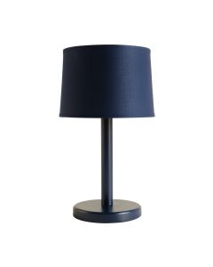 Field Bluff Table Lamp With A Plain Fabric Shade - Navy
