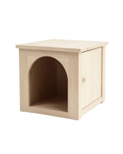 Pine Bluff Empty Furniture-Style Litter Enclosure - Beige (synthetic illustration; no displayed measurements)