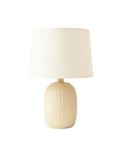 Lake Branch Table Lamp With A Plain Fabric Shade - Cream