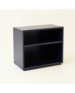 Clay Bend Low Bookcase - Navy (synthetic illustration; no displayed measurements)